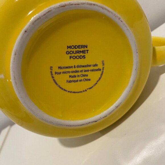 Large Yellow Santa Quote Mug - Modern Gourmet Foods - 5" Diameter & 3.5" Height - Picture 5 of 9